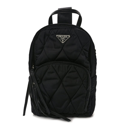 Prada Nylon Tessuto Impuntu Quilted Backpack Black 1 of 9