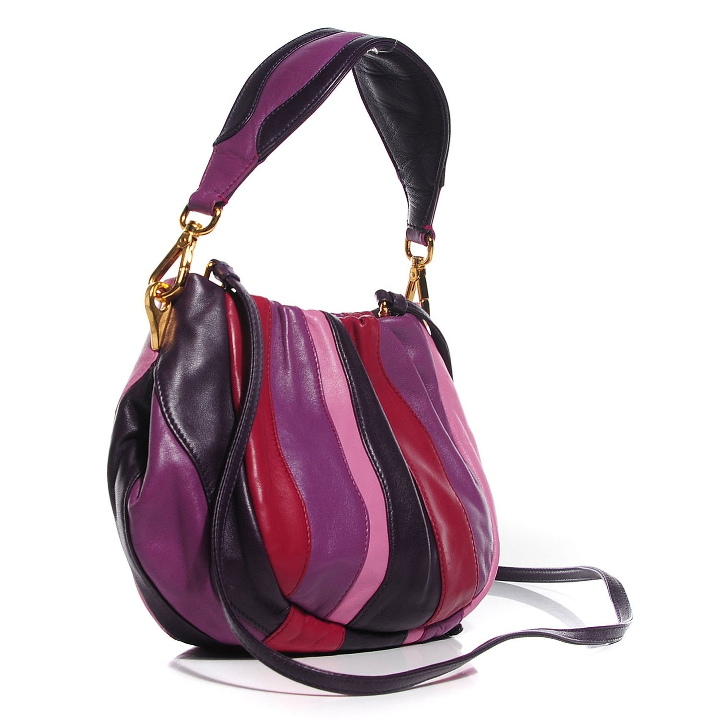 Nappa Trembled Blossoms Stripes Crossbody Ibisco Viola