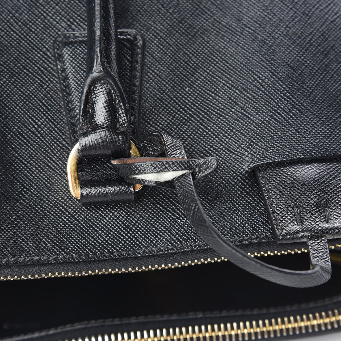 Saffiano Lux Extra Large Galleria Double Zip Tote Black