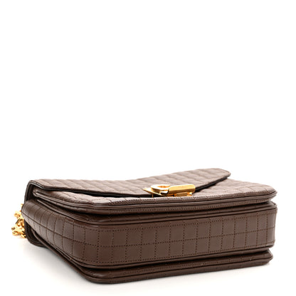 Celine Calfskin Quilted Medium C Bag Dark Brown 4 of 9