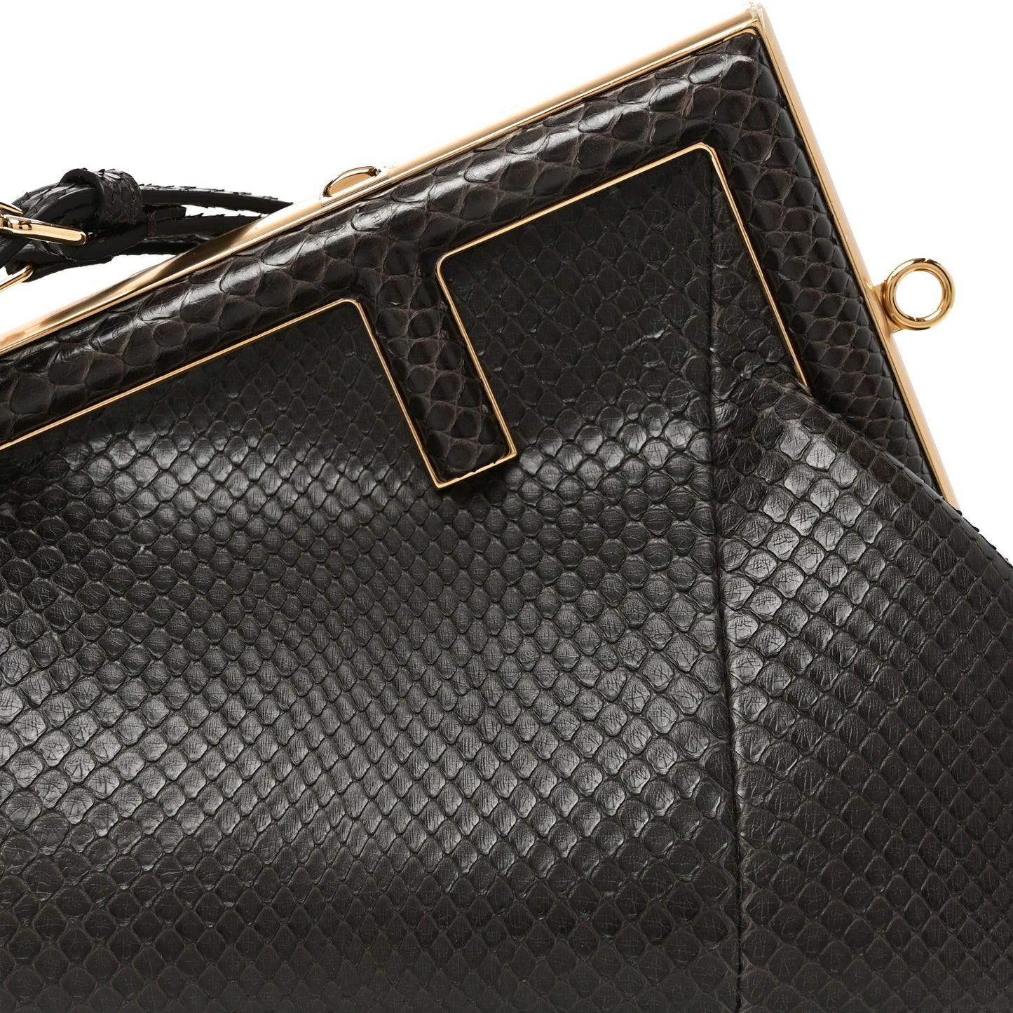 Snakeskin Small Fendi First Brown