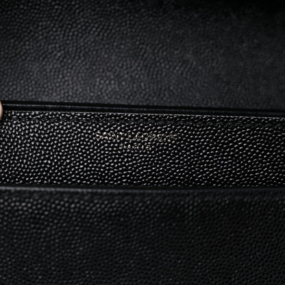 Saint Laurent Grain De Poudre Monogram Cassandra Clasp Bag Black 9 of 10