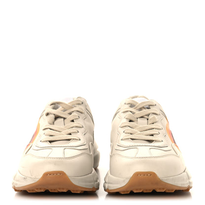 Gucci Calfskin Interlocking G Heart Rhyton Sneakers 36.5 Mystic White 3 of 11