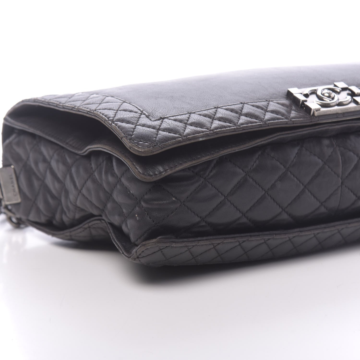 Chanel Calfskin Large Boy Reverso Flap Black 13 of 14