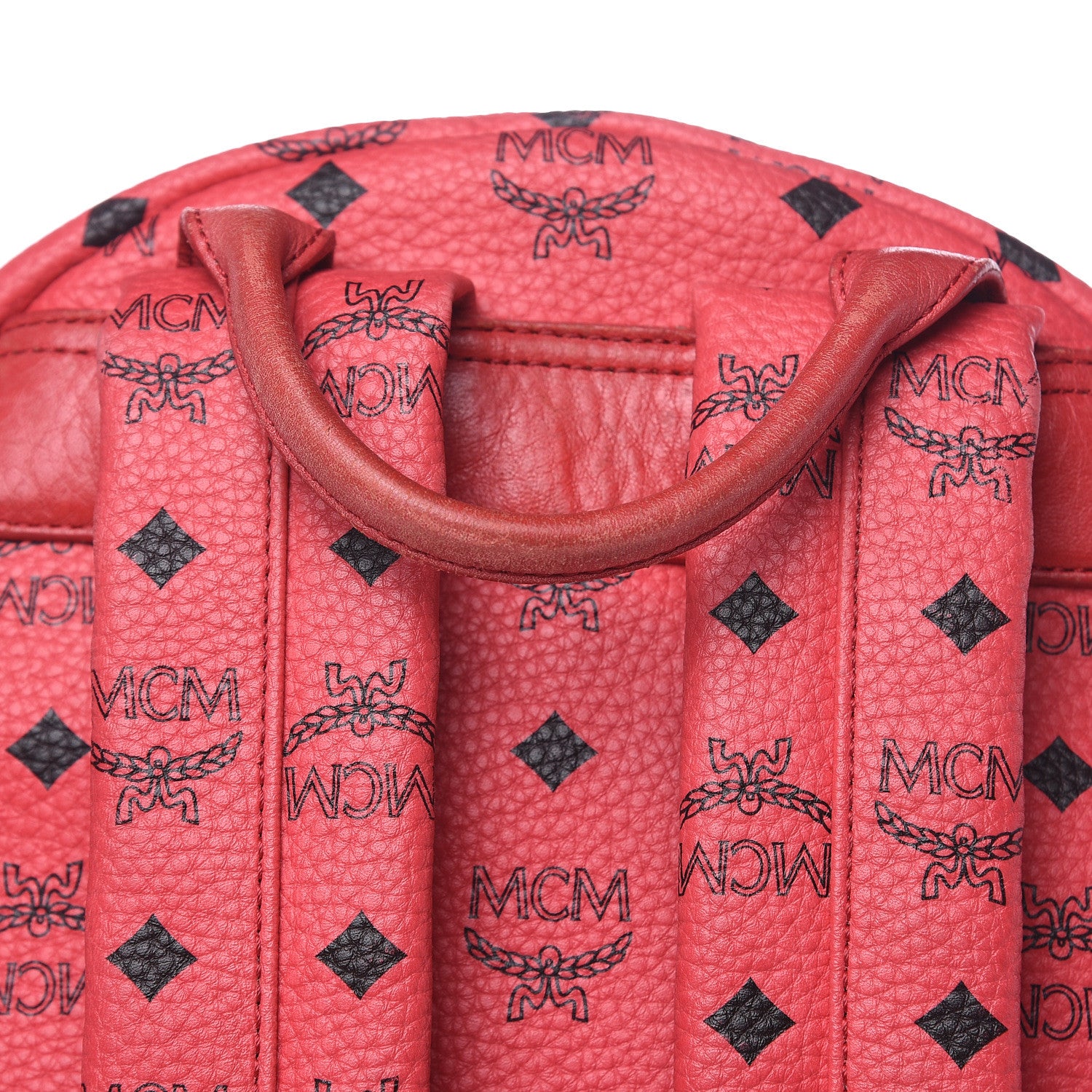 MCM Visetos Medium Sprinkle Stud Stark Backpack Corail 11 of 25