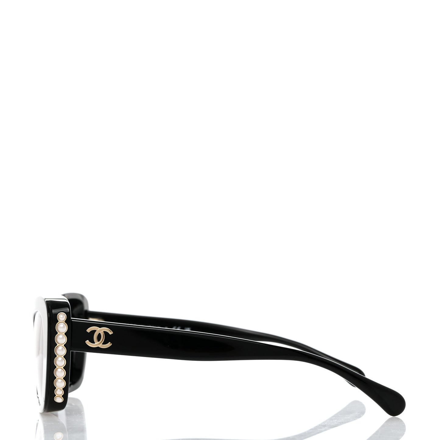 Acetate Pearl Cat Eye CC Sunglasses 5481-H-A Black
