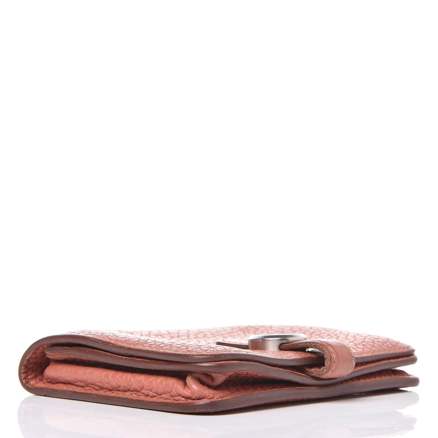 Hermes Taurillon Clemence Dogon Card Case Rose Thè 5 of 18
