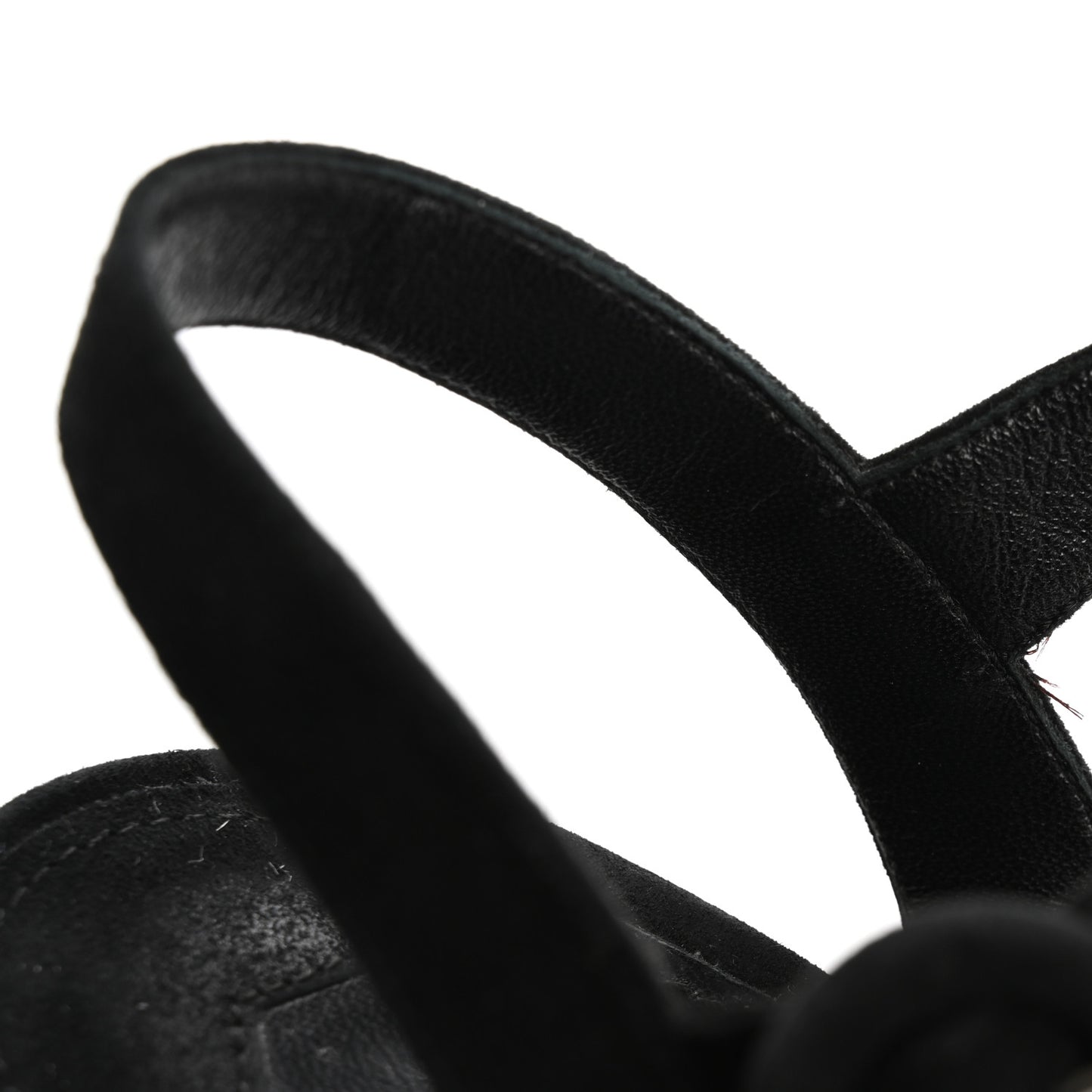 Suede Platform Sandals 39 Black