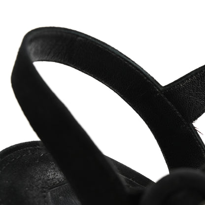 Prada Suede Platform Sandals 39 Black 11 of 12