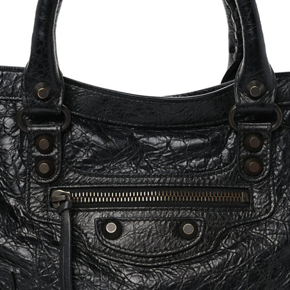 Balenciaga Agneau Arena Classic Hardware Small Le City Black 8 of 10