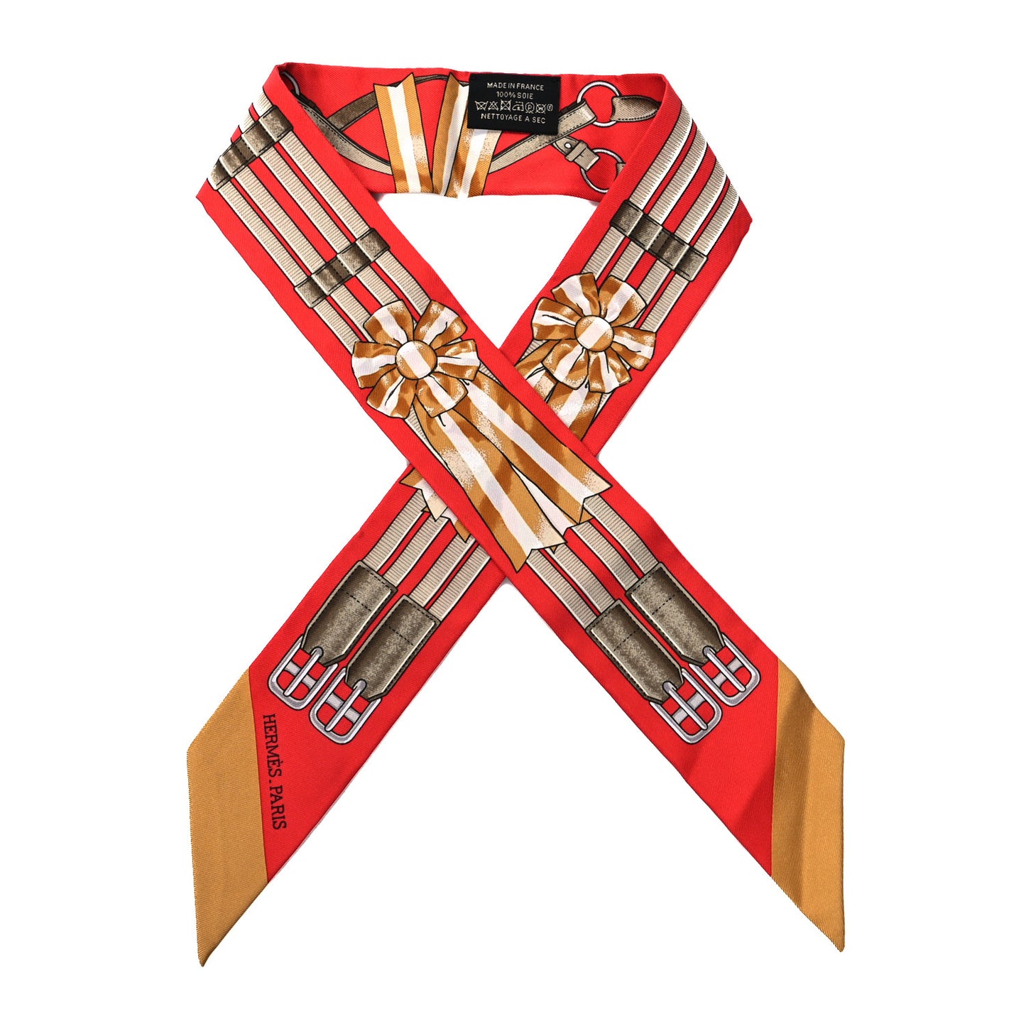 Silk Jumping Twilly Rouge Vif Caramel