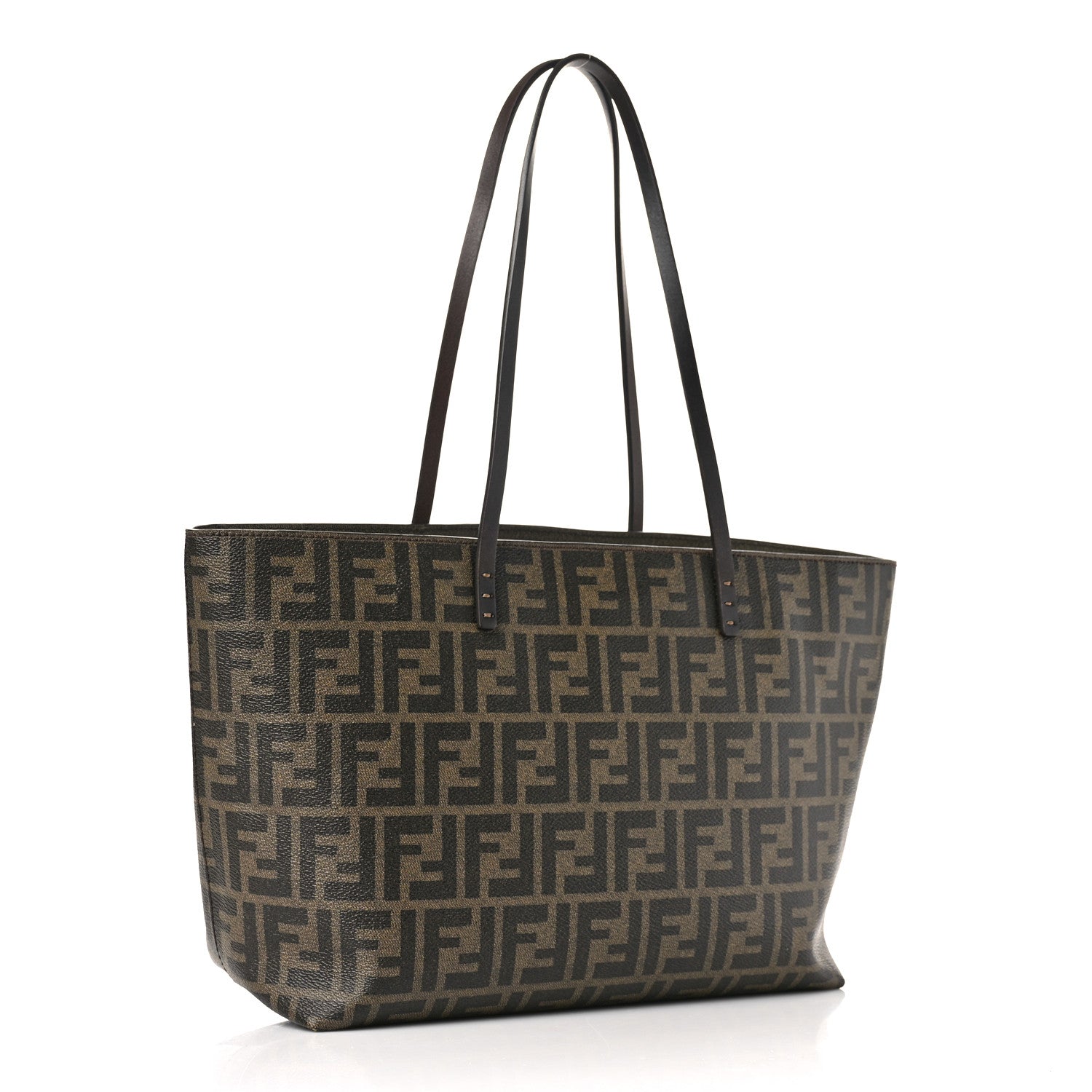 Fendi Zucca Spalmati Small Roll Tote Tobacco Moro 3 of 10