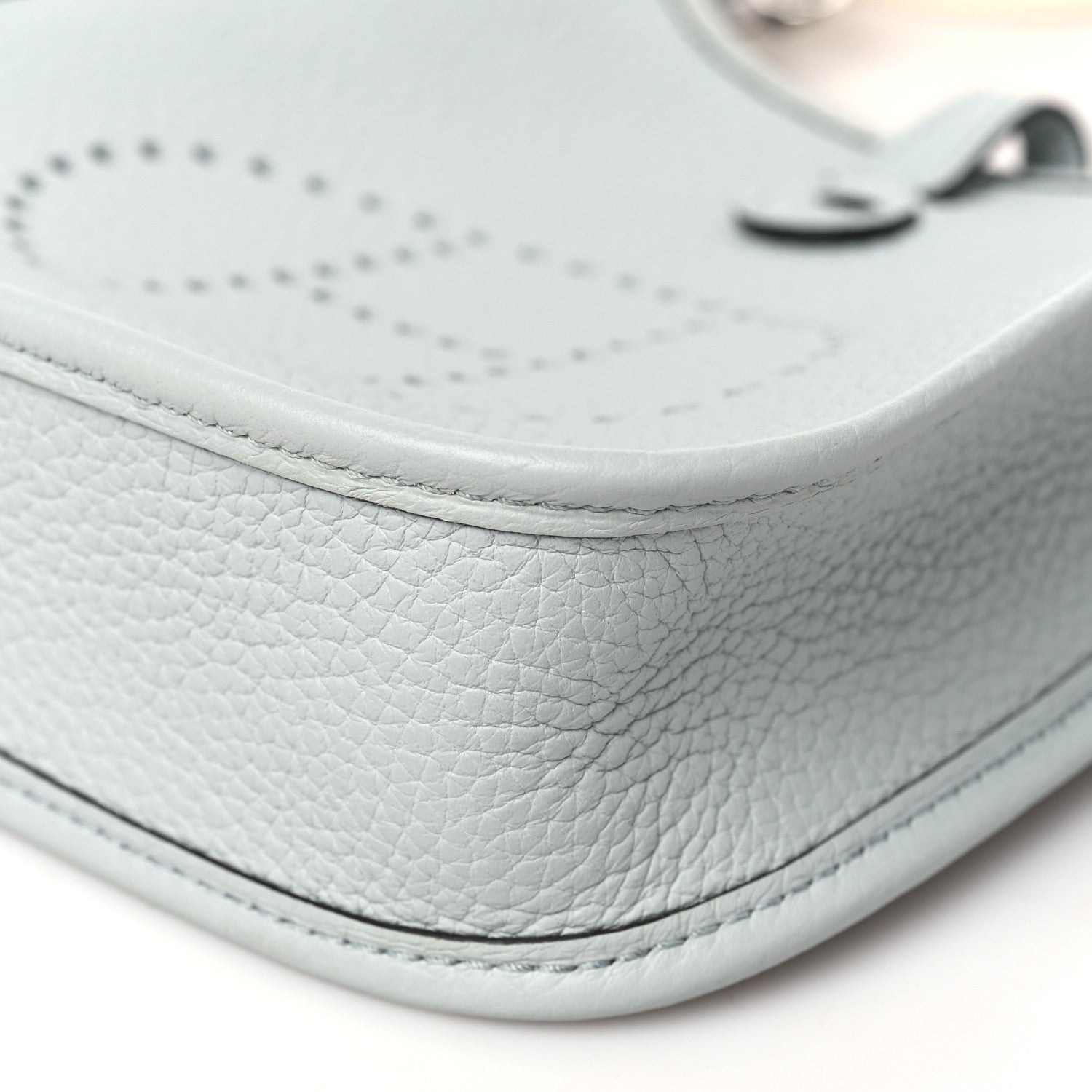 Hermes Taurillon Clemence Amazone Evelyne TPM Bleu Pale Nata 9 of 10