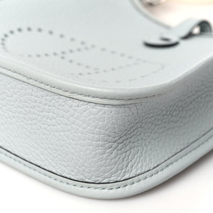 Hermes Taurillon Clemence Amazone Evelyne TPM Bleu Pale Nata 9 of 10
