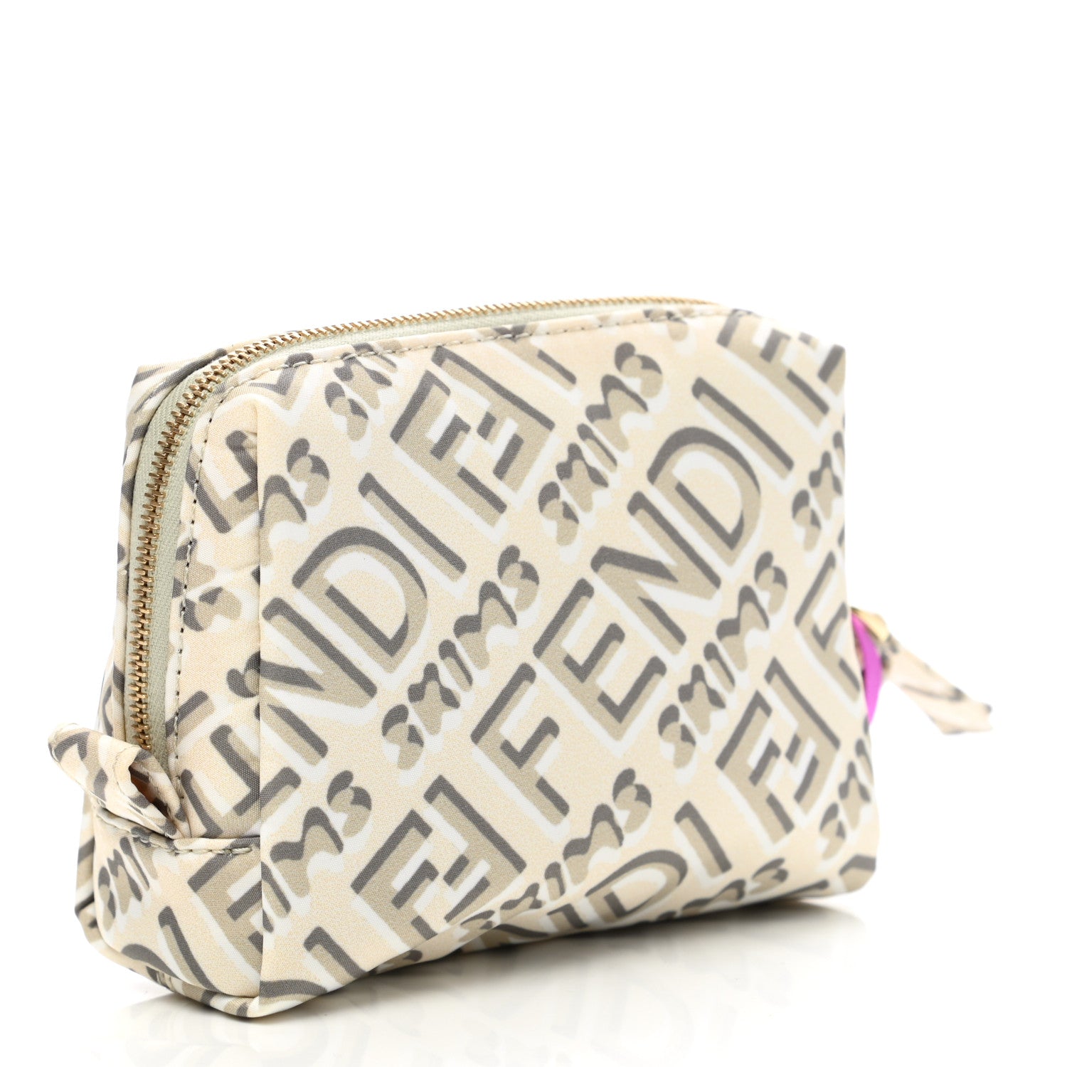 Fendi X SKIMS Nylon XS Trapezoid Beauty Pouch Avorio 3 of 7