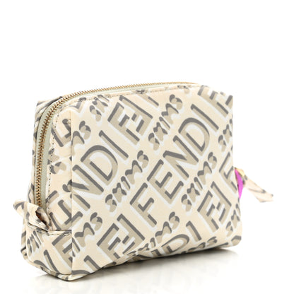Fendi X SKIMS Nylon XS Trapezoid Beauty Pouch Avorio 3 of 7