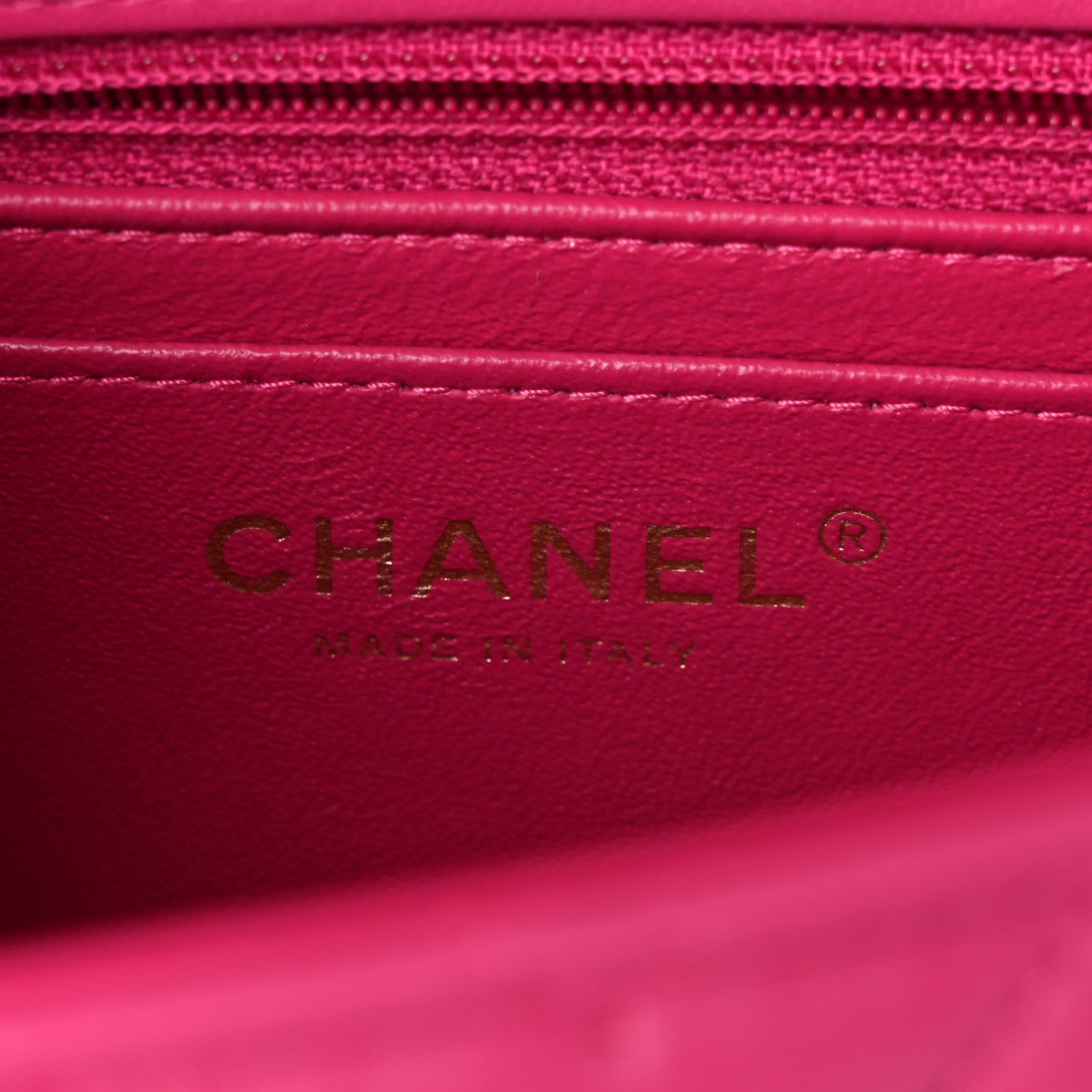 Chanel Lambskin Chevron Quilted Mini Rectangular Flap Dark Pink 6 of 13