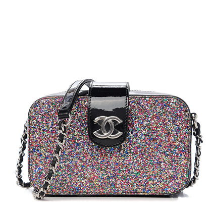 Chanel Glitter Patent Camera Case Multicolor Black 1 of 10