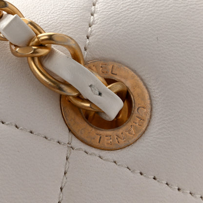 Chanel Lambskin Quilted Backpack White 14 of 14