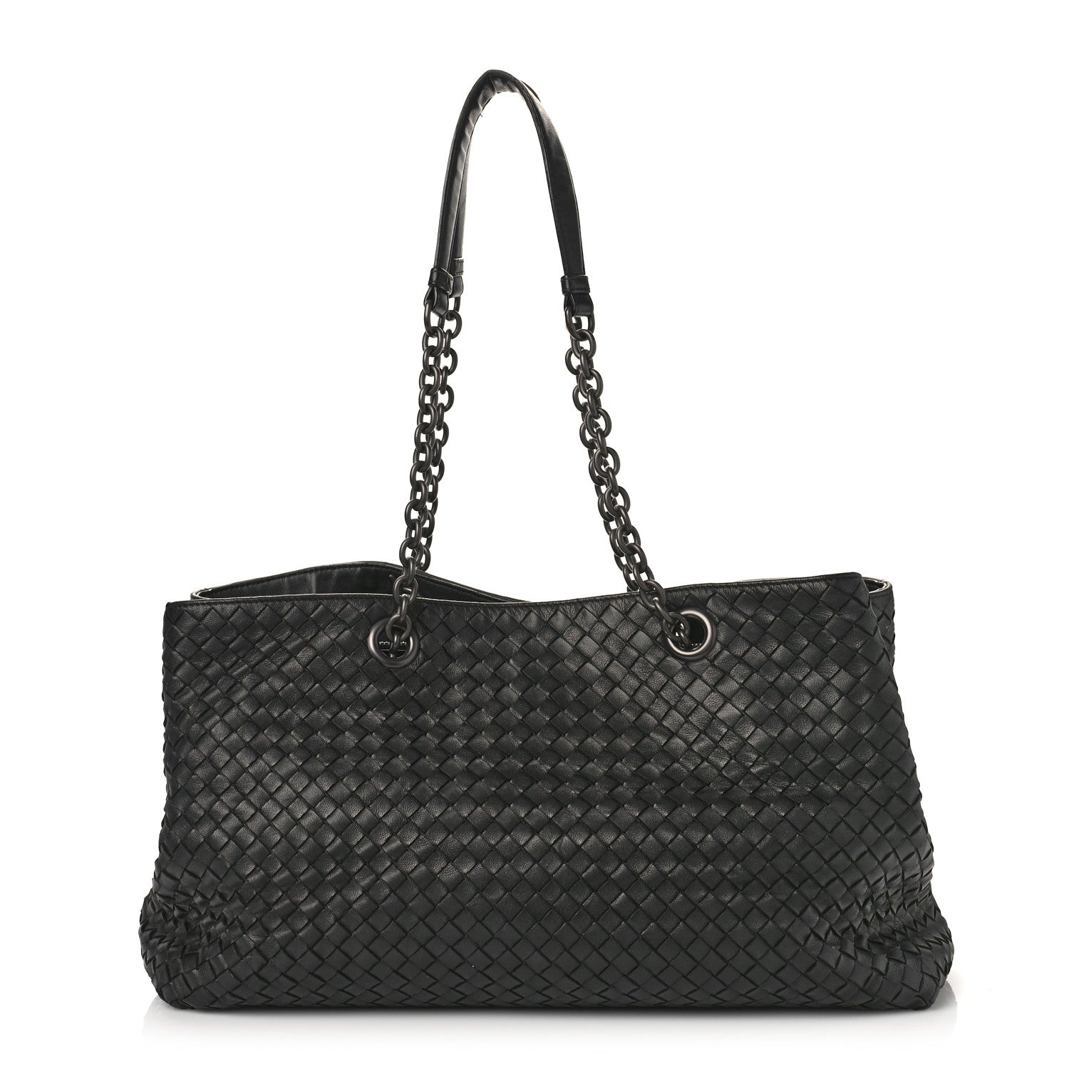 Bottega Veneta Nappa Intrecciato Large Classic Chain Strap Tote Black 1 of 11