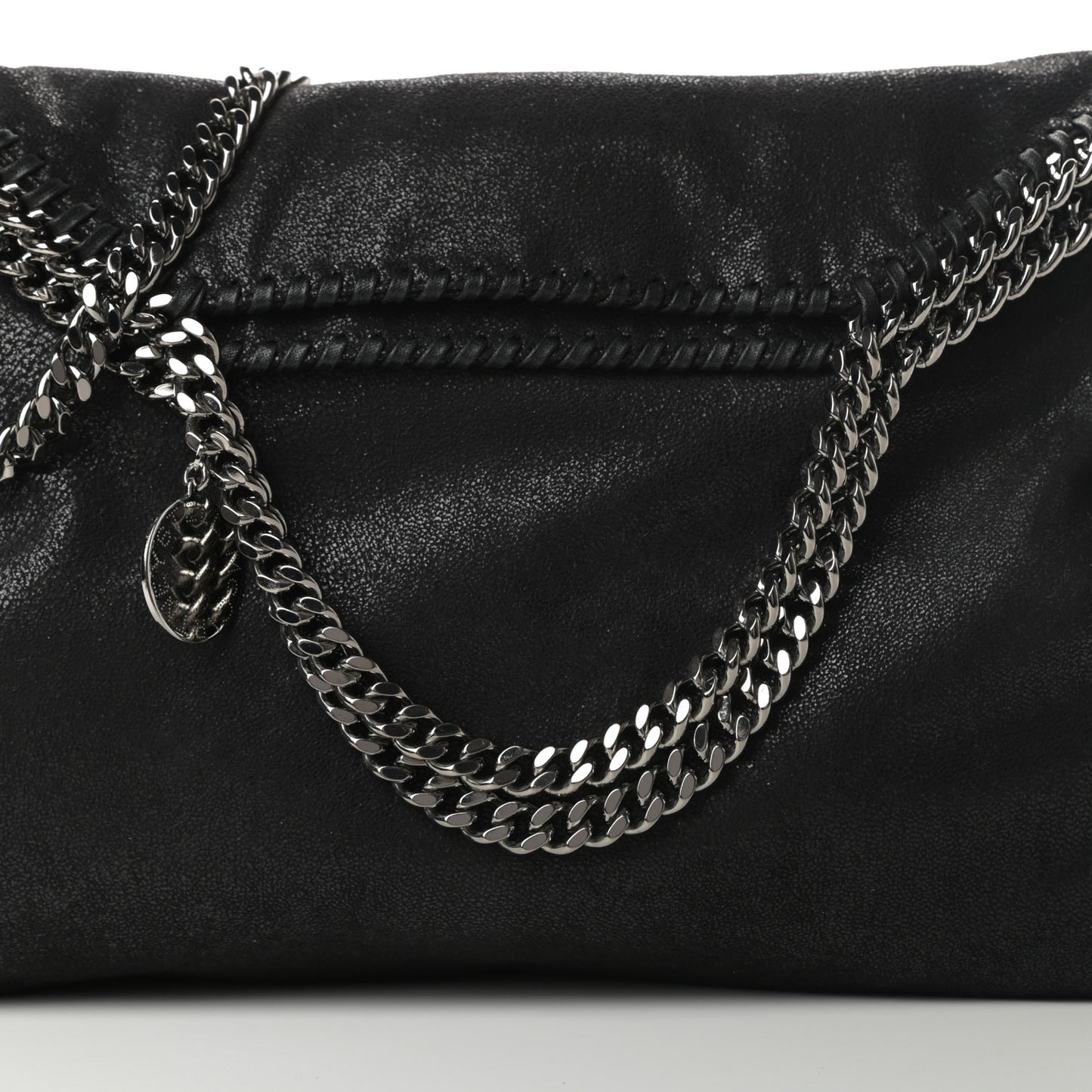 Shaggy Deer Falabella Fold Over Tote Black
