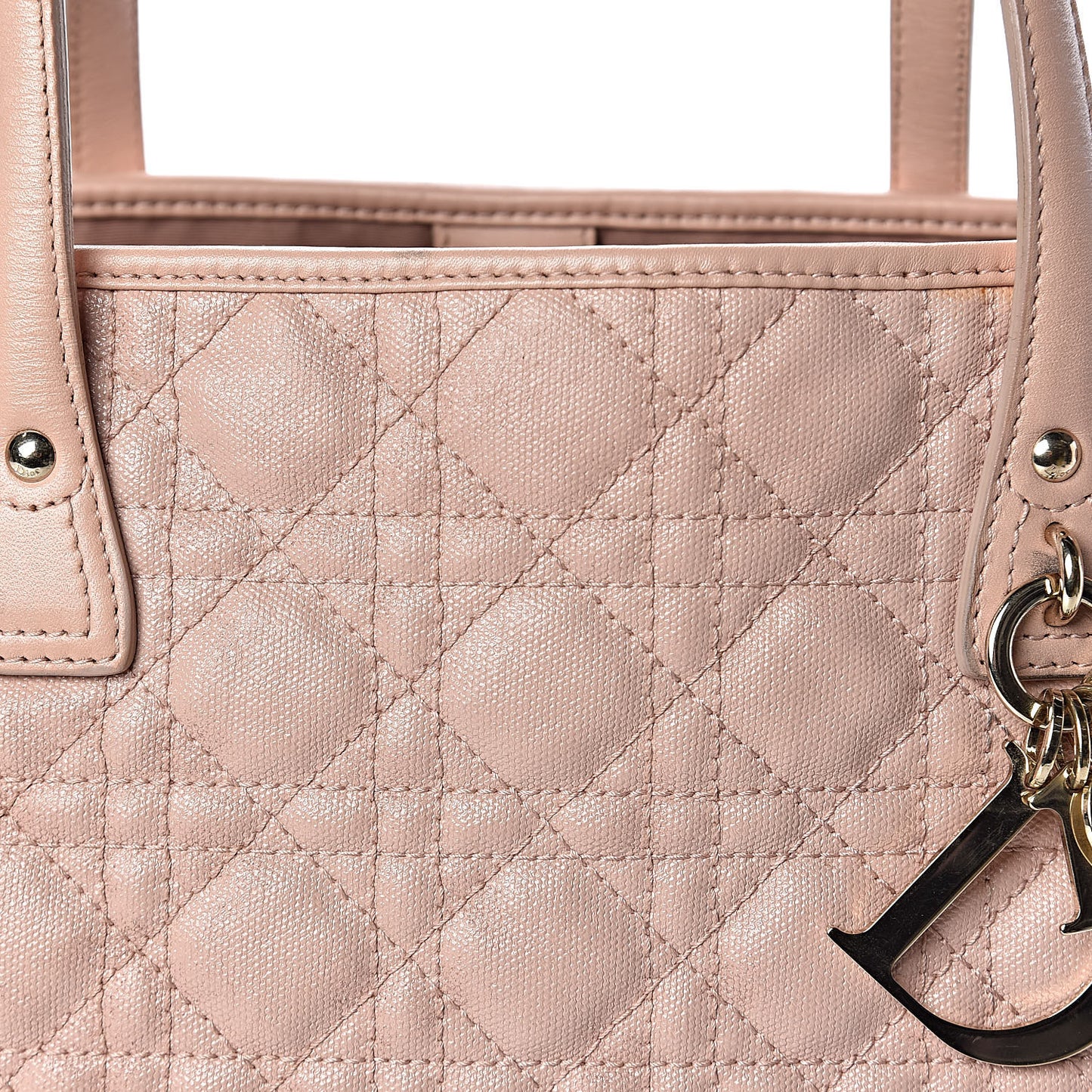 Coated Canvas Cannage Medium Panarea Tote Rosato