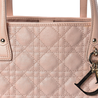 Christian Dior Coated Canvas Cannage Medium Panarea Tote Rosato 10 of 12