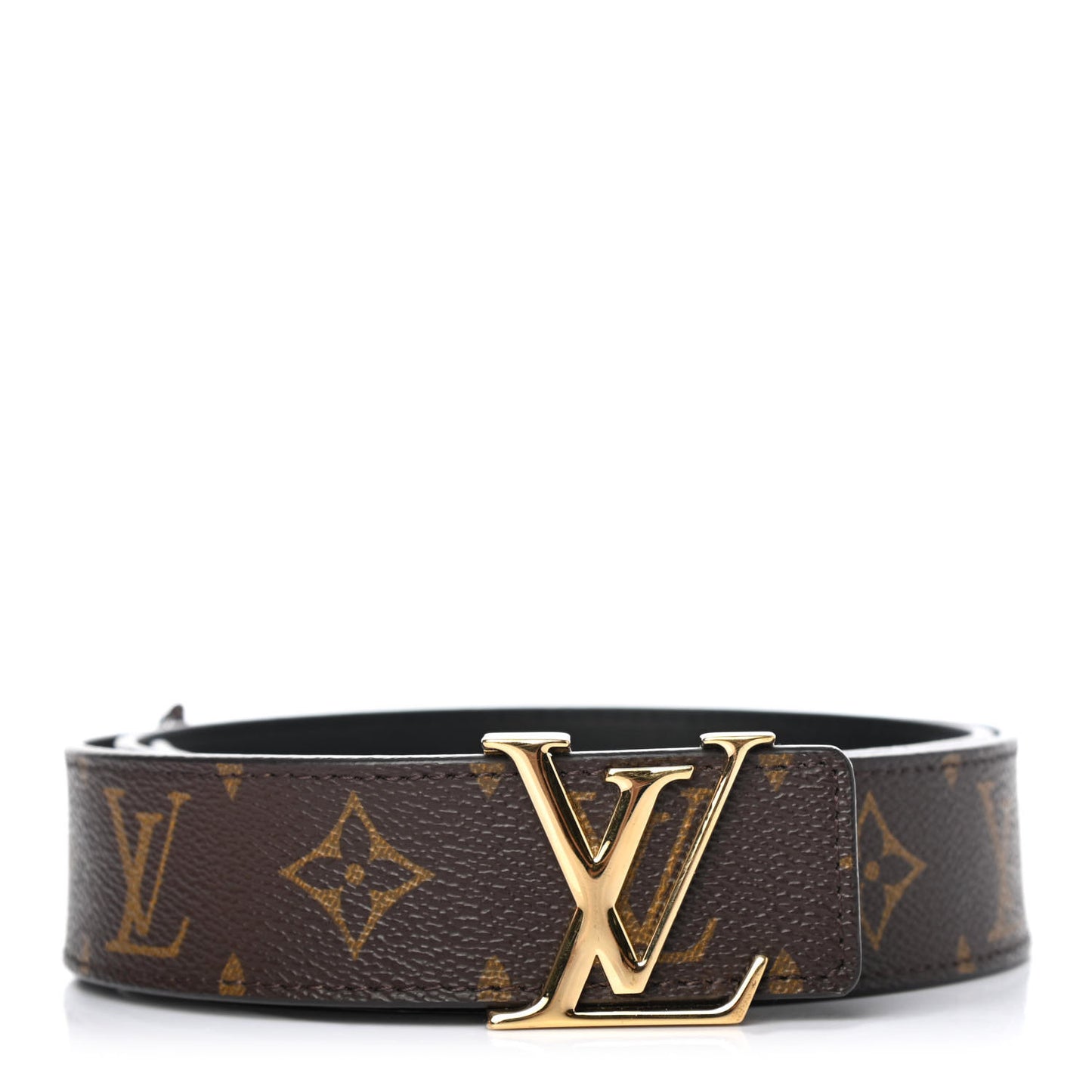 Calfskin Monogram 30mm LV Initiales Reversible Belt 90 36 Black