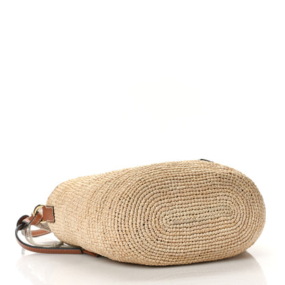 Loewe Calfskin Raffia Bucket Bag Natural Tan 3 of 7