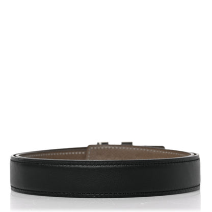 Hermes Swift Epsom Medor H Belt 75 30 Black Etoupe 2 of 4