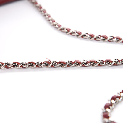 Chanel Patent Quilted Wallet On Chain WOC Red 20 of 21
