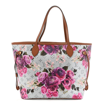 Louis Vuitton Metallic Monogram LV Garden Neverfull MM Silver 2 of 10