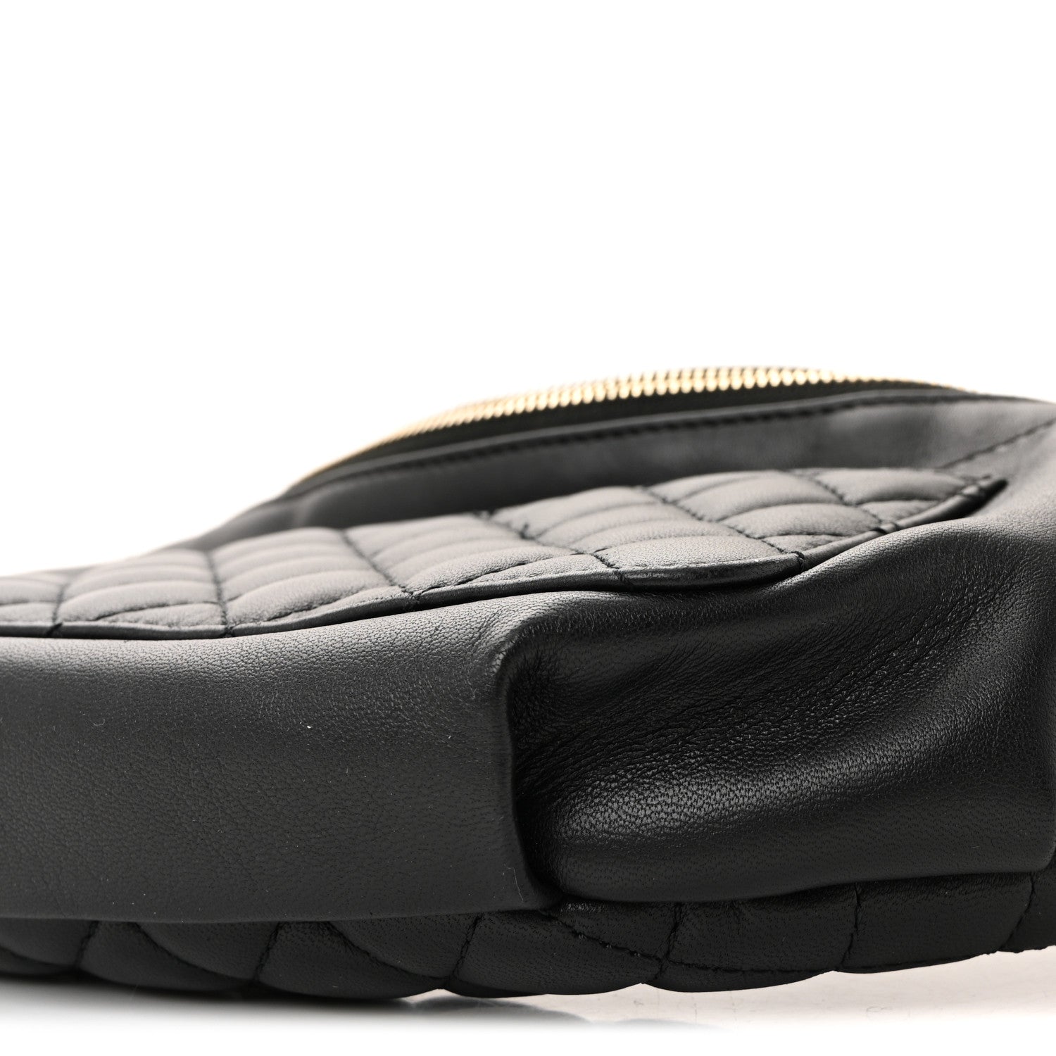 Chanel Lambskin Quilted Waist Bag Fanny Pack Black 10 of 11