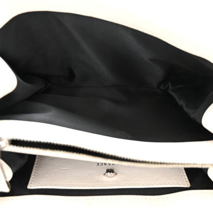 Versace Croc Stamped Patent Palazzo Sultan Shoulder Bag White 4 of 11