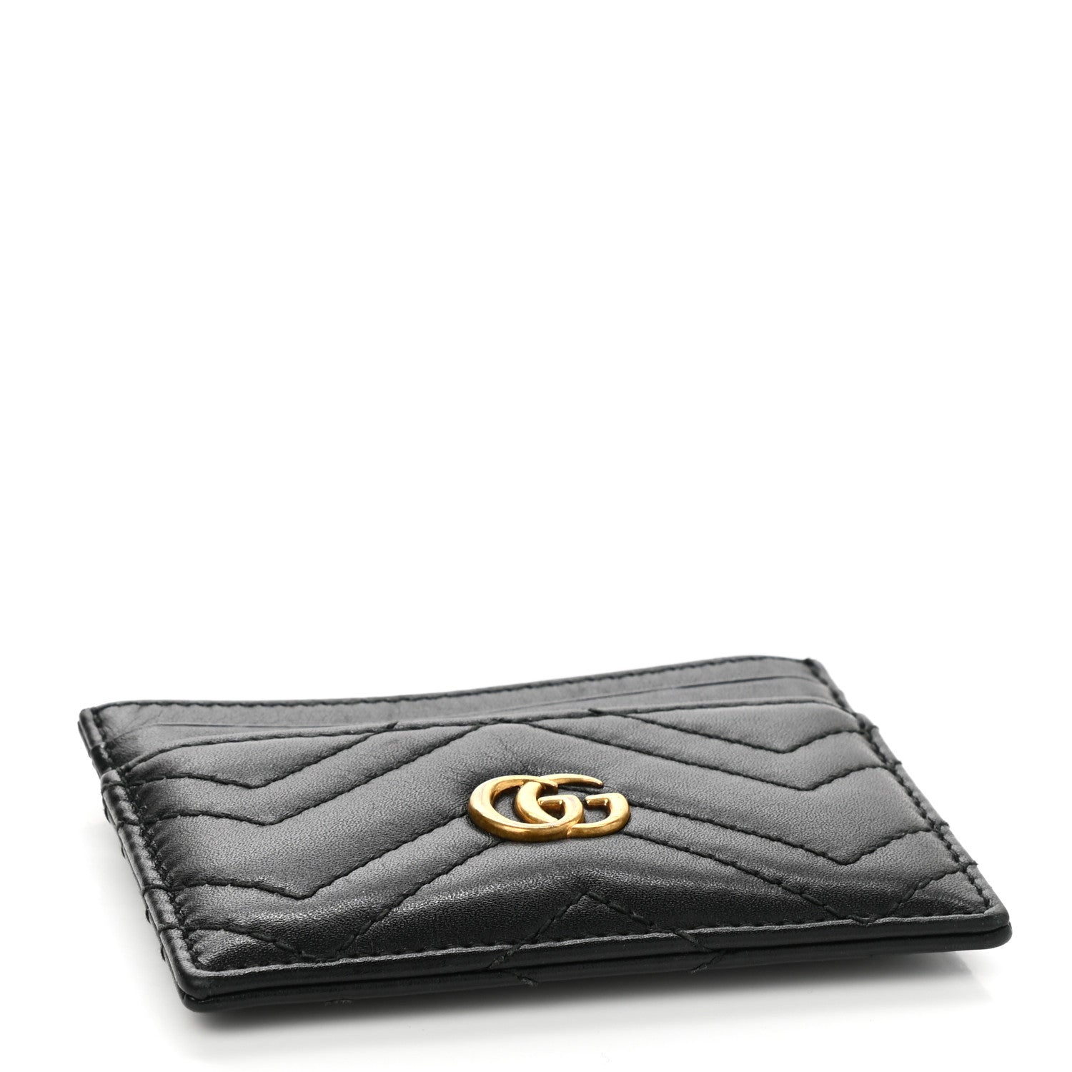 Gucci Calfskin Matelasse GG Marmont Card Holder Black 4 of 6
