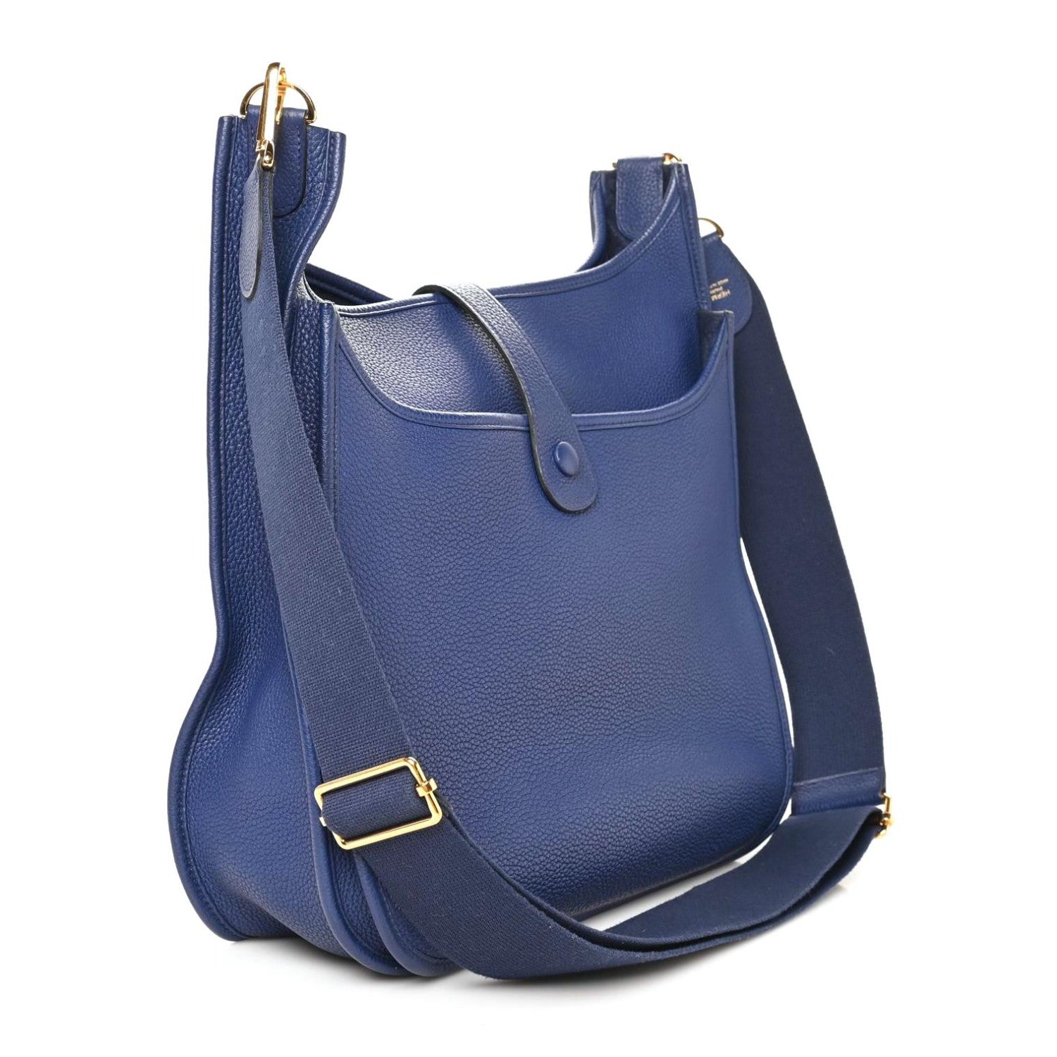 Hermes Taurillon Clemence Evelyne III GM Bleu Brighton 2 of 8