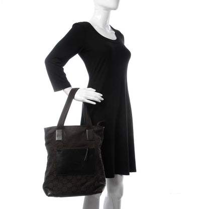 Gucci Nylon Monogram Tote Brown 2 of 17