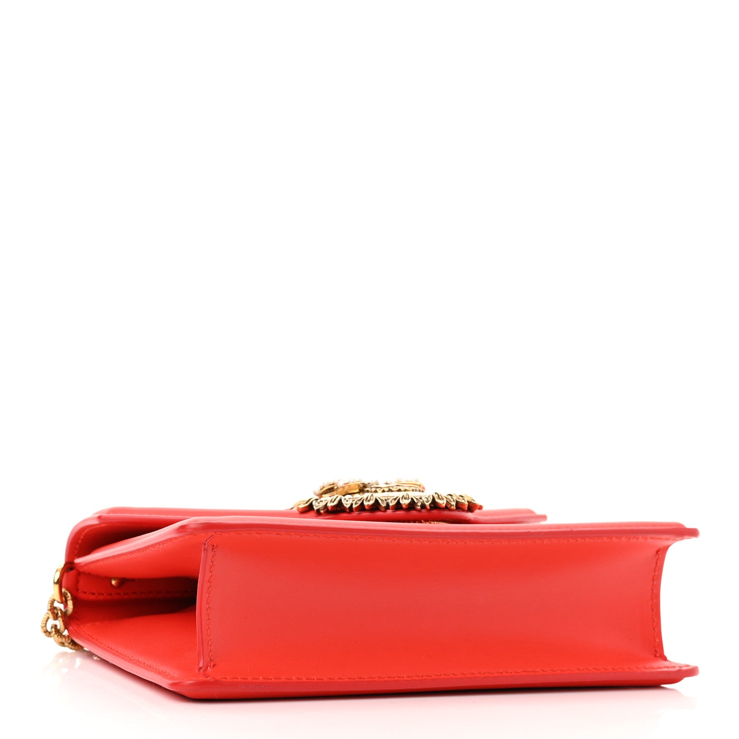 Dolce & Gabbana Smooth Calfskin Small Devotion Envelope Top Handle Bag Red 4 of 10