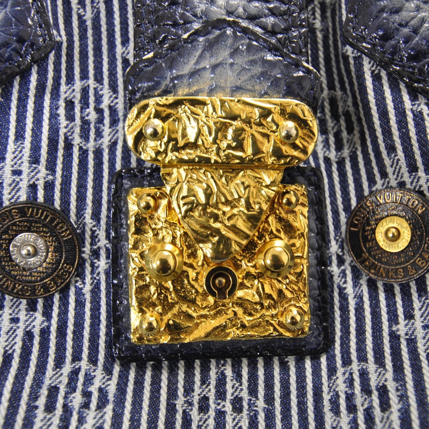 Denim Polka Dot Trunks and Bags Bowly