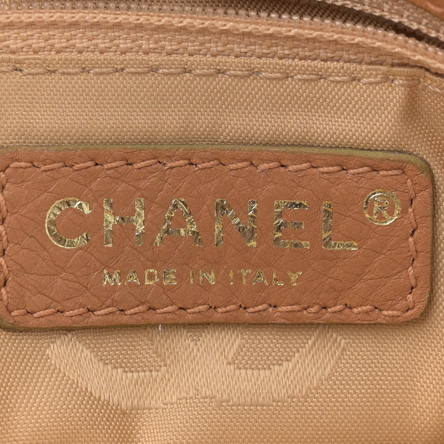 Chanel Calfskin Whipstitch CC Tote Beige 6 of 14