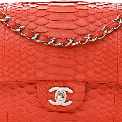 Chanel Snakeskin Medium Double Flap Red 9 of 13