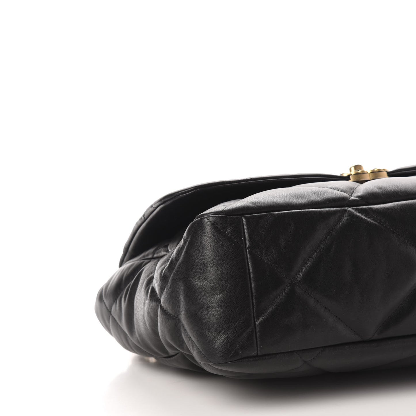 Goatskin Quilted Maxi 19 Flap Black