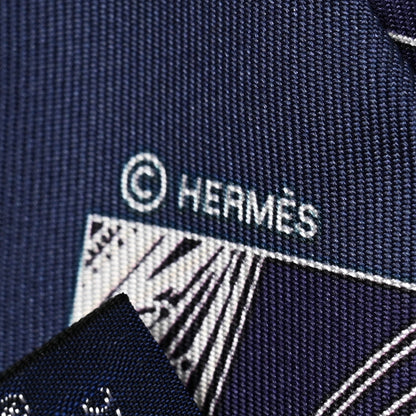 Hermes Silk Springs Springs Twilly Marine Creme Petrole 4 of 5