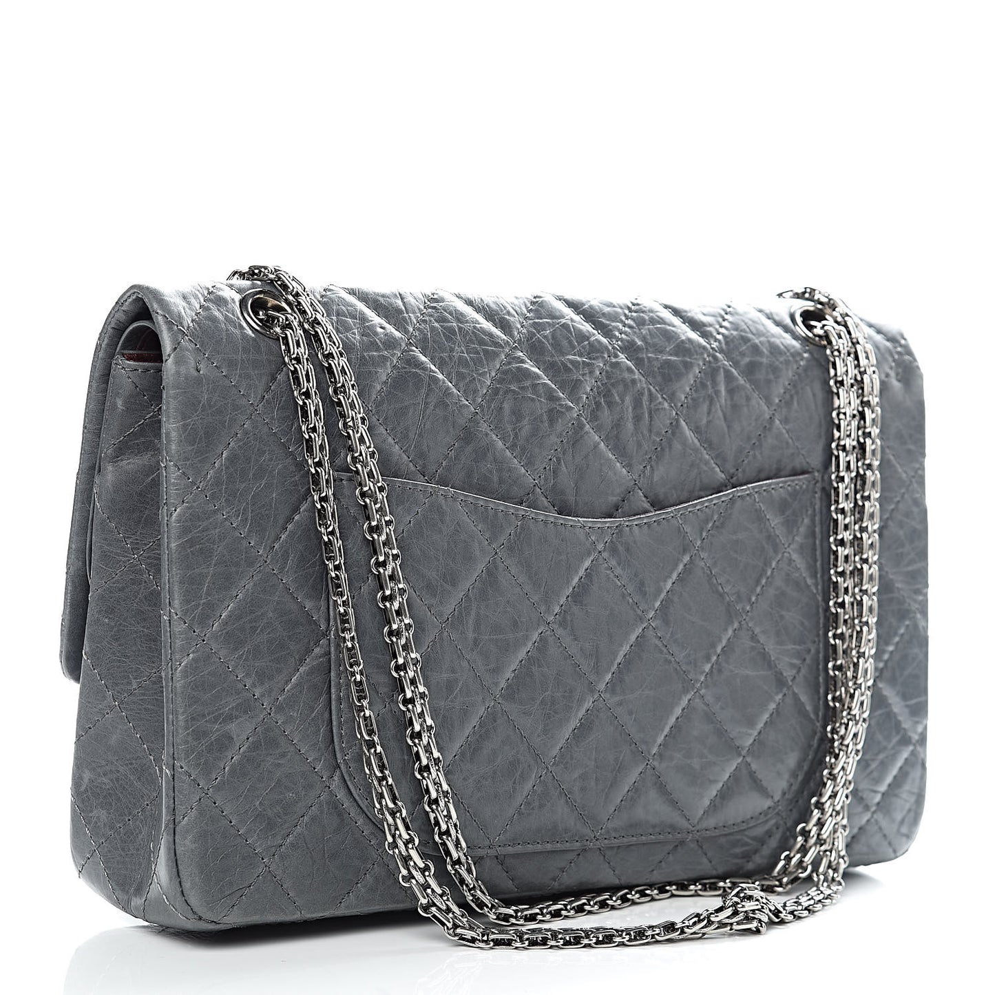 Aged Calfskin Quilted 50th Anniversary 2.55 Reissue 227 Flap Grey