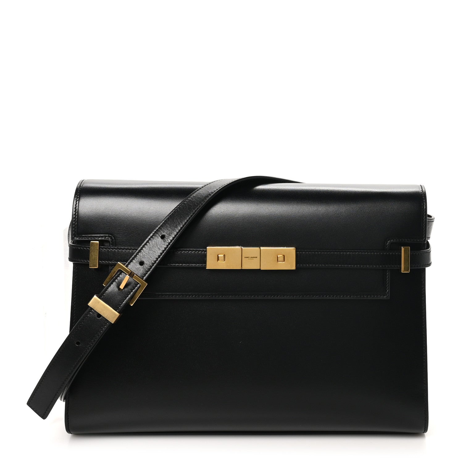 Saint Laurent Smooth Calfskin Manhattan Shoulder Bag Black 1 of 10