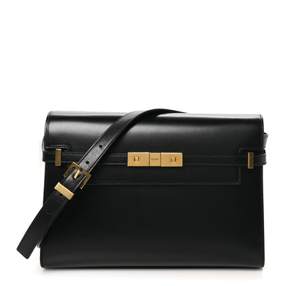 Saint Laurent Smooth Calfskin Manhattan Shoulder Bag Black 1 of 10