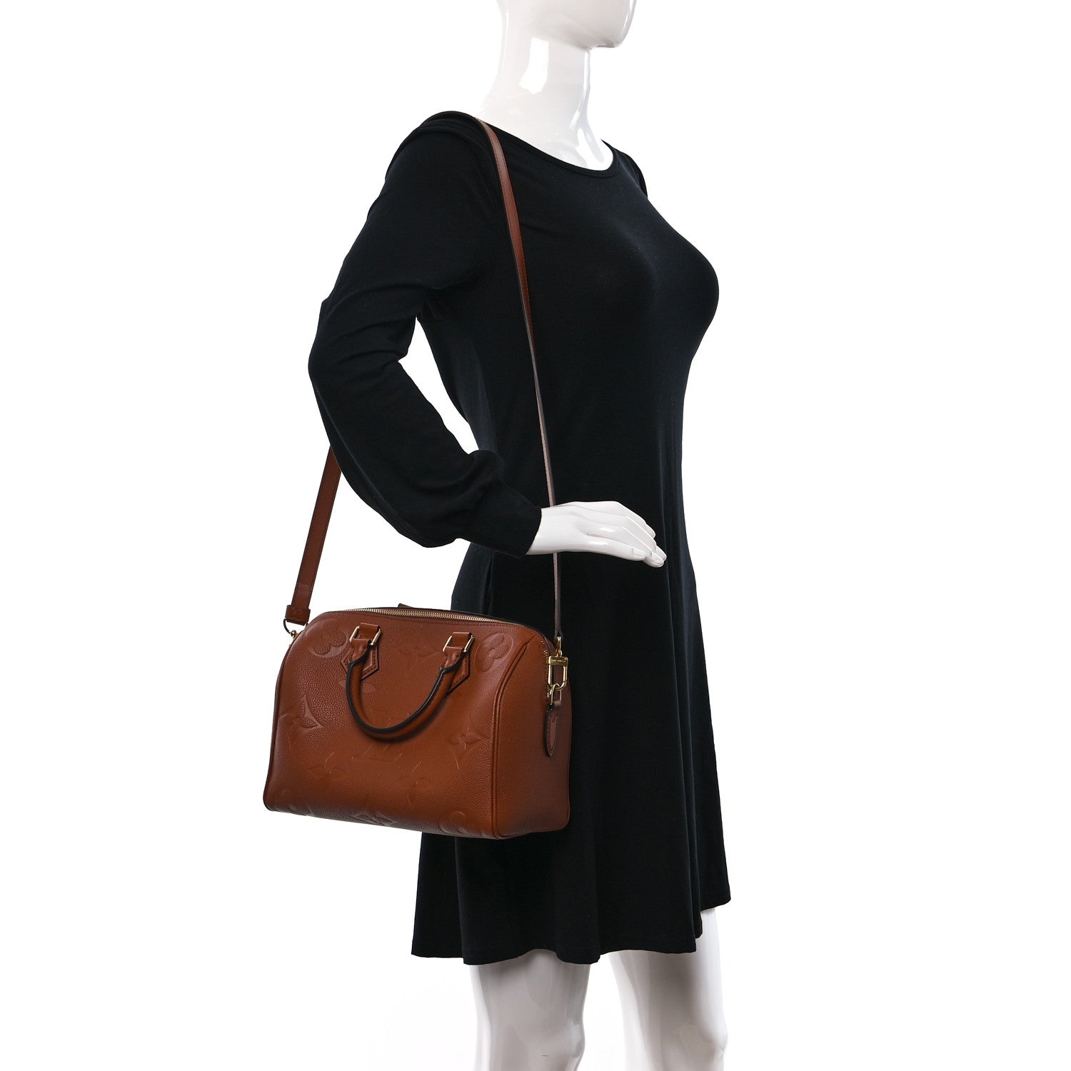 Louis Vuitton Empreinte Monogram Giant Speedy Bandouliere 25 Cognac 2 of 9