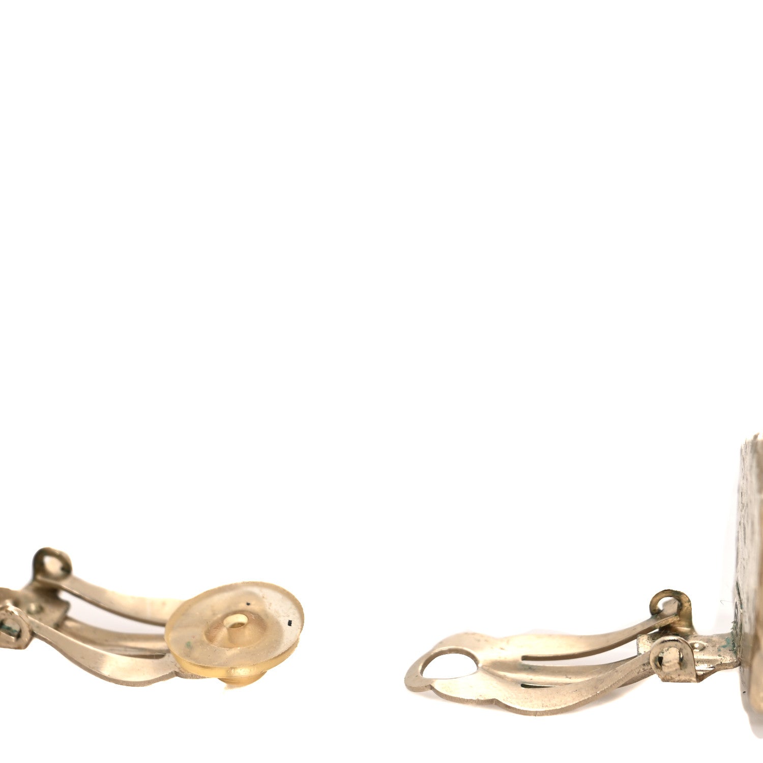 Chanel Pearl CC Large Clip On Earrings Light Gold 3 of 4