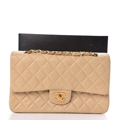 Chanel Lambskin Quilted Medium Double Flap Beige 15 of 15