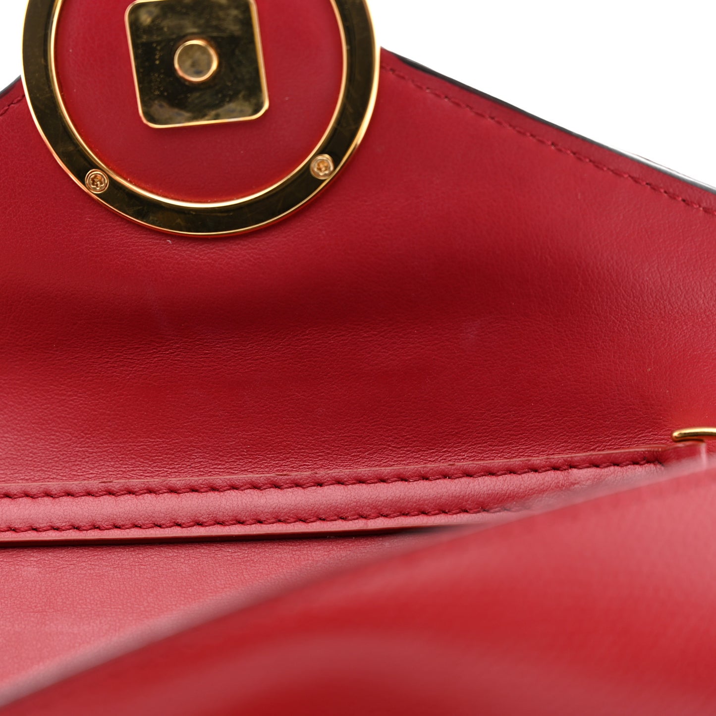 Vitello Cruise F is Fendi Bi-Color FF 1974 Embossed Envelope Belt Bag Maya Black Fragola